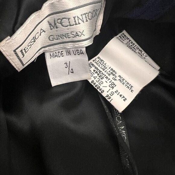Jessica McClintock Gunne Sax Prom Evening Gown Iridescent Blue Bridesmaid XS - Picture 3 of 7